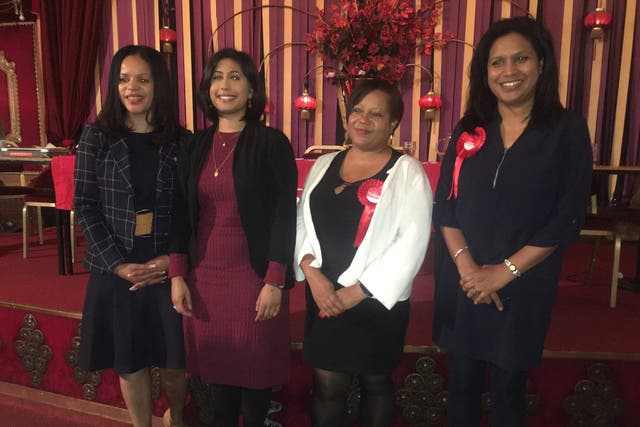 Labour candidates Claudia Webbe, Sakina Sheikh, Brenda Dacres and Janet Daby (Twitter: Janet Daby)