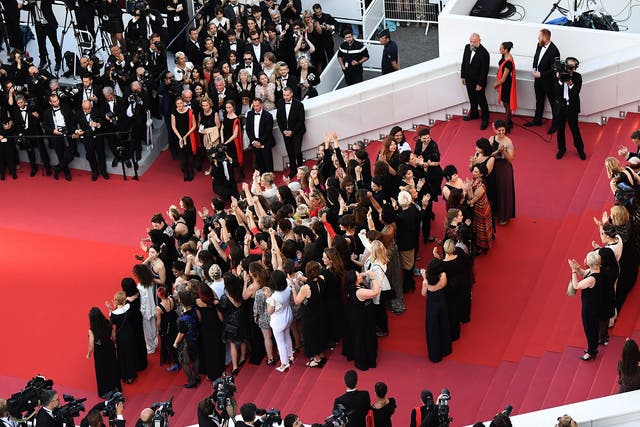 Cate Blanchett led a protest at the tiny number of female directors who've been chosen for the main competition