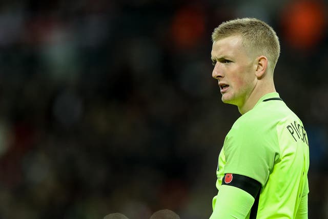Jordan Pickford is fighting for the No 1 jersey in Russia