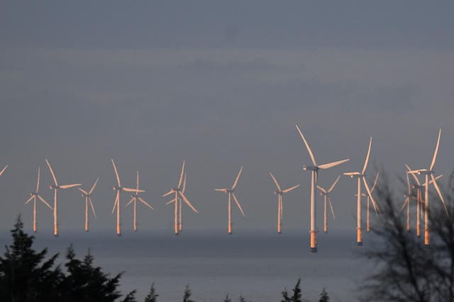 An offshore wind farm off the coast of Wales: The technology behind energy from renewable sources has developed rapidly