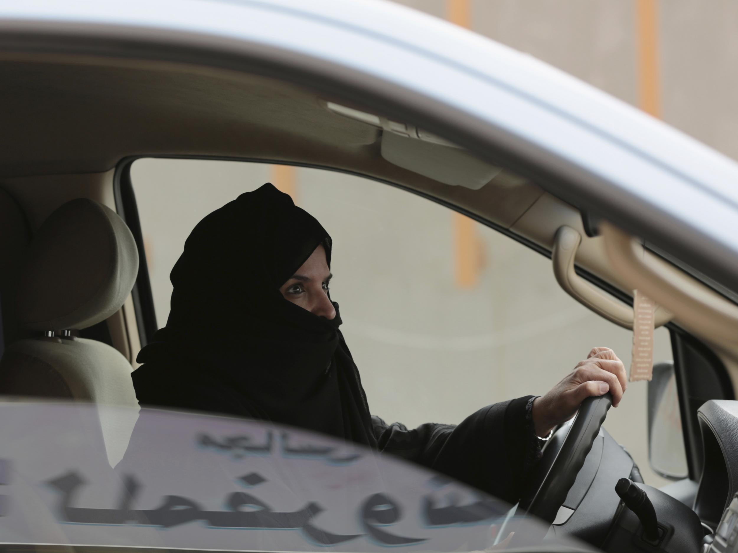 Aziza al-Yousef, arrested over the weekend, drives a car in Riyadh in 2014 as part of a campaign to defy Saudi Arabia’s ban on women driving