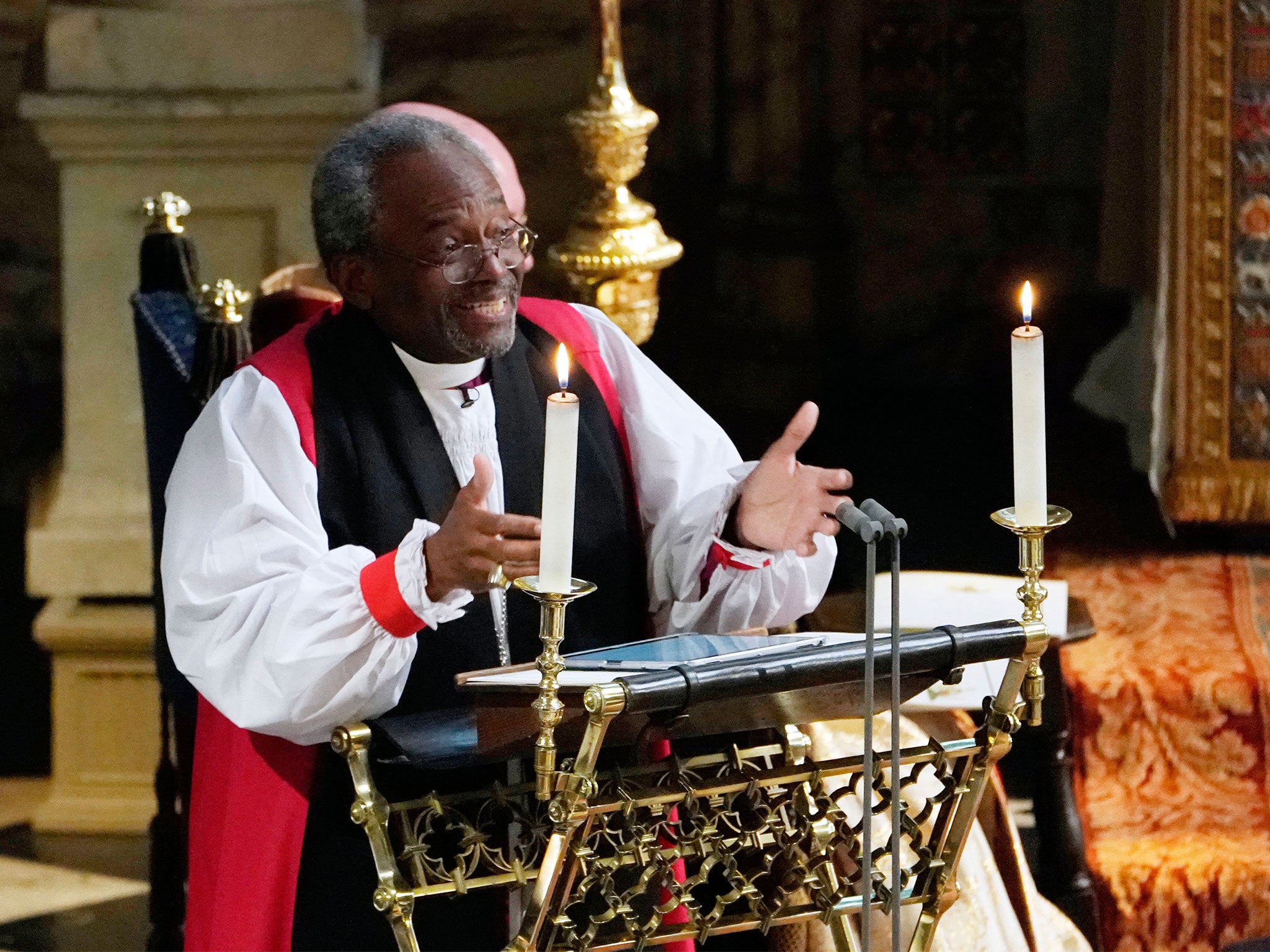 Bishop Michael Curry delivered a passionate sermon during the royal wedding ceremony