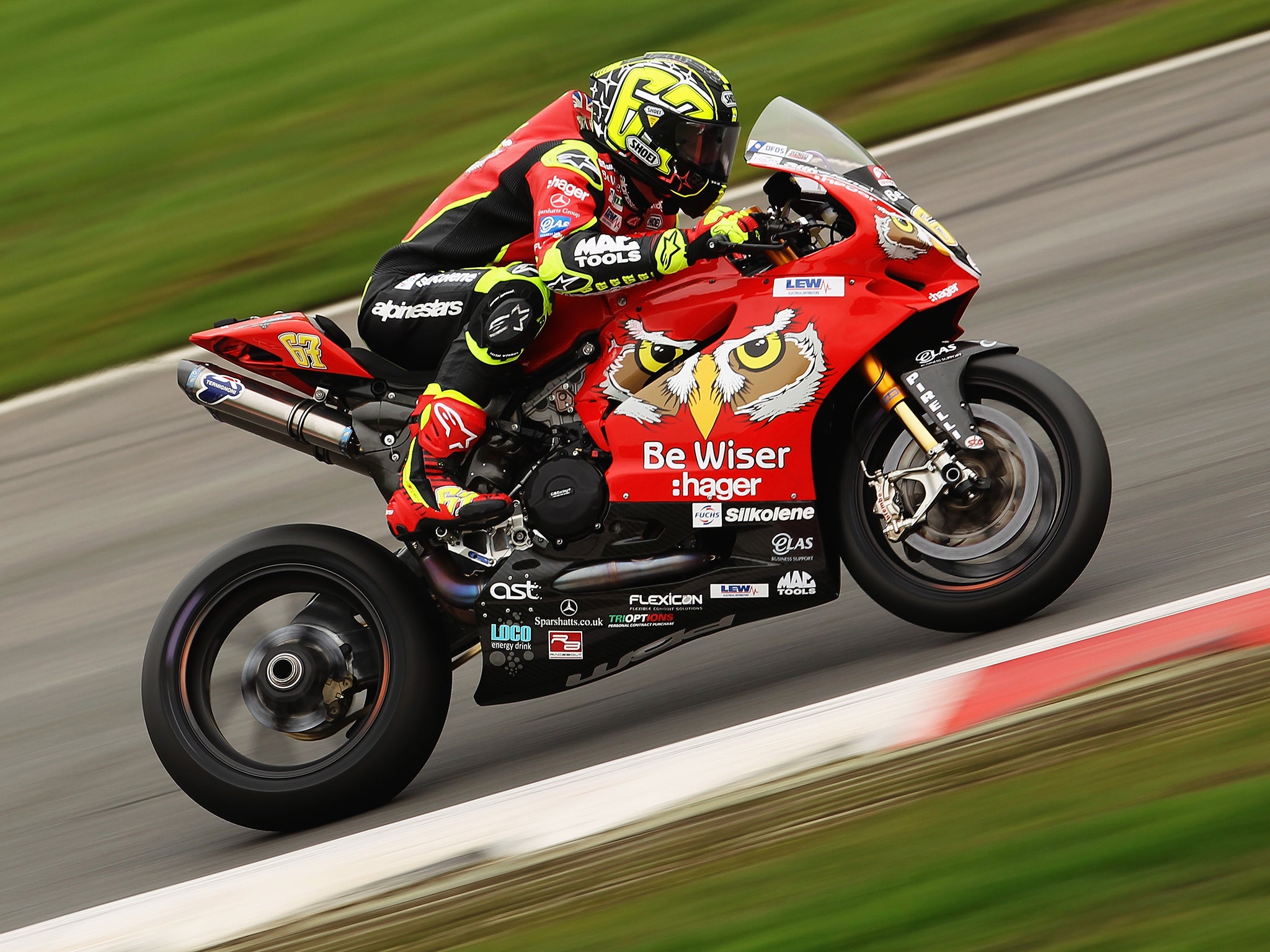 Byrne crashed in testing at Snetterton