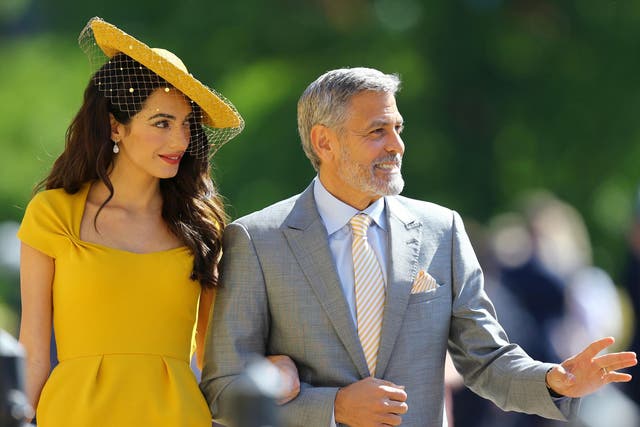 Clooney and his wife Amal arrive for the wedding ceremony