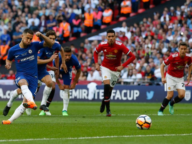Eden Hazard puts Chelsea ahead from the spot