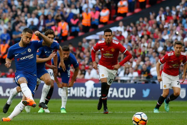 Eden Hazard puts Chelsea ahead from the spot