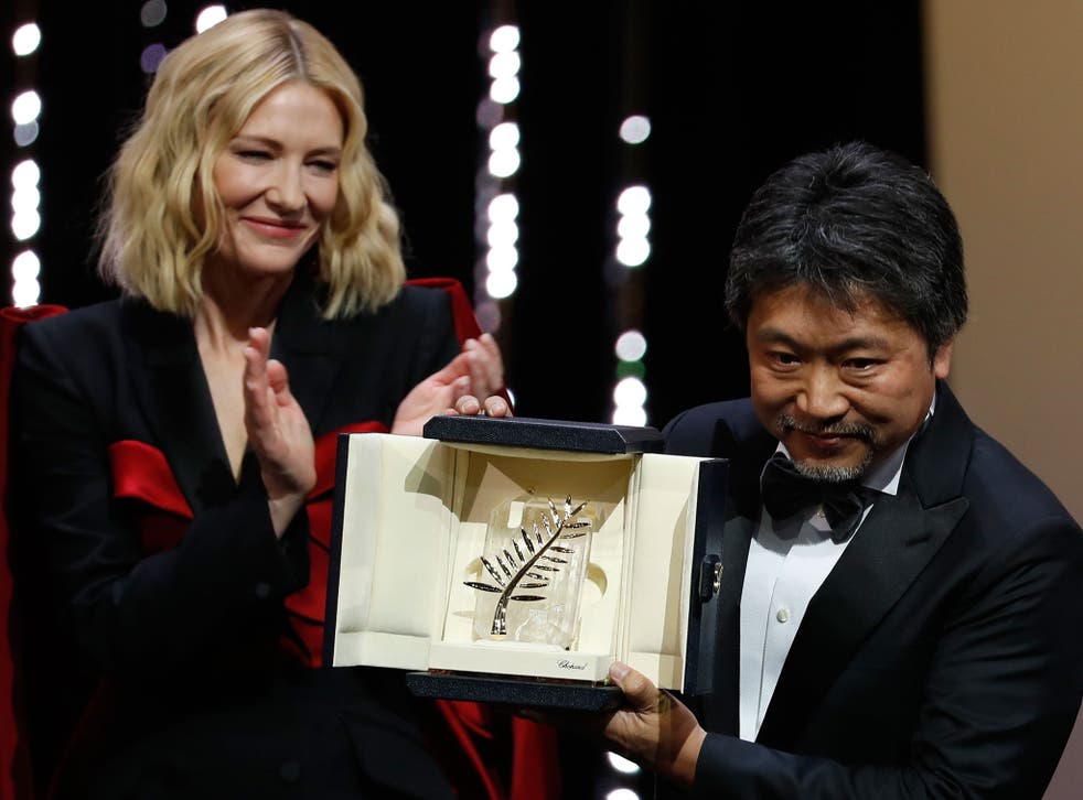 Hirokazu Kore-eda collected the award for his ‘modern masterpiece’ alongside Cate Blanchett