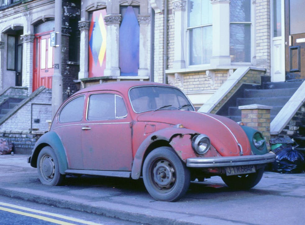A rusty old Beetle, first registered in the 1970s and now potentially exempt from the MOT test National Motor Museum