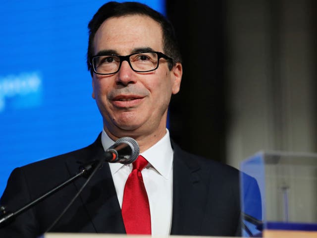 Steve Mnuchin was trying to counter a drop in share prices in recent weeks 