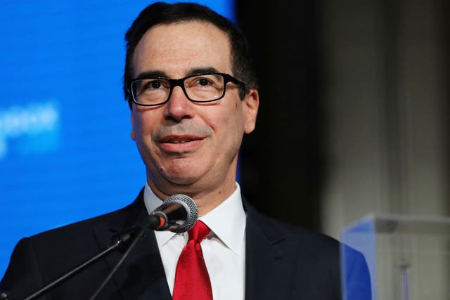 Steve Mnuchin was trying to counter a drop in share prices in recent weeks 