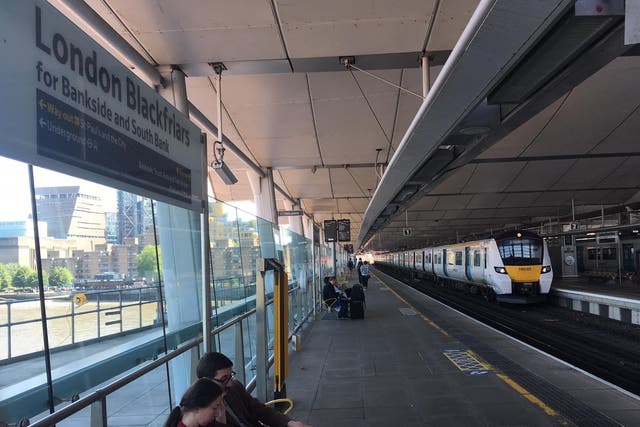 Train trouble: Blackfriars station in central London, at the heart of the timetable changes