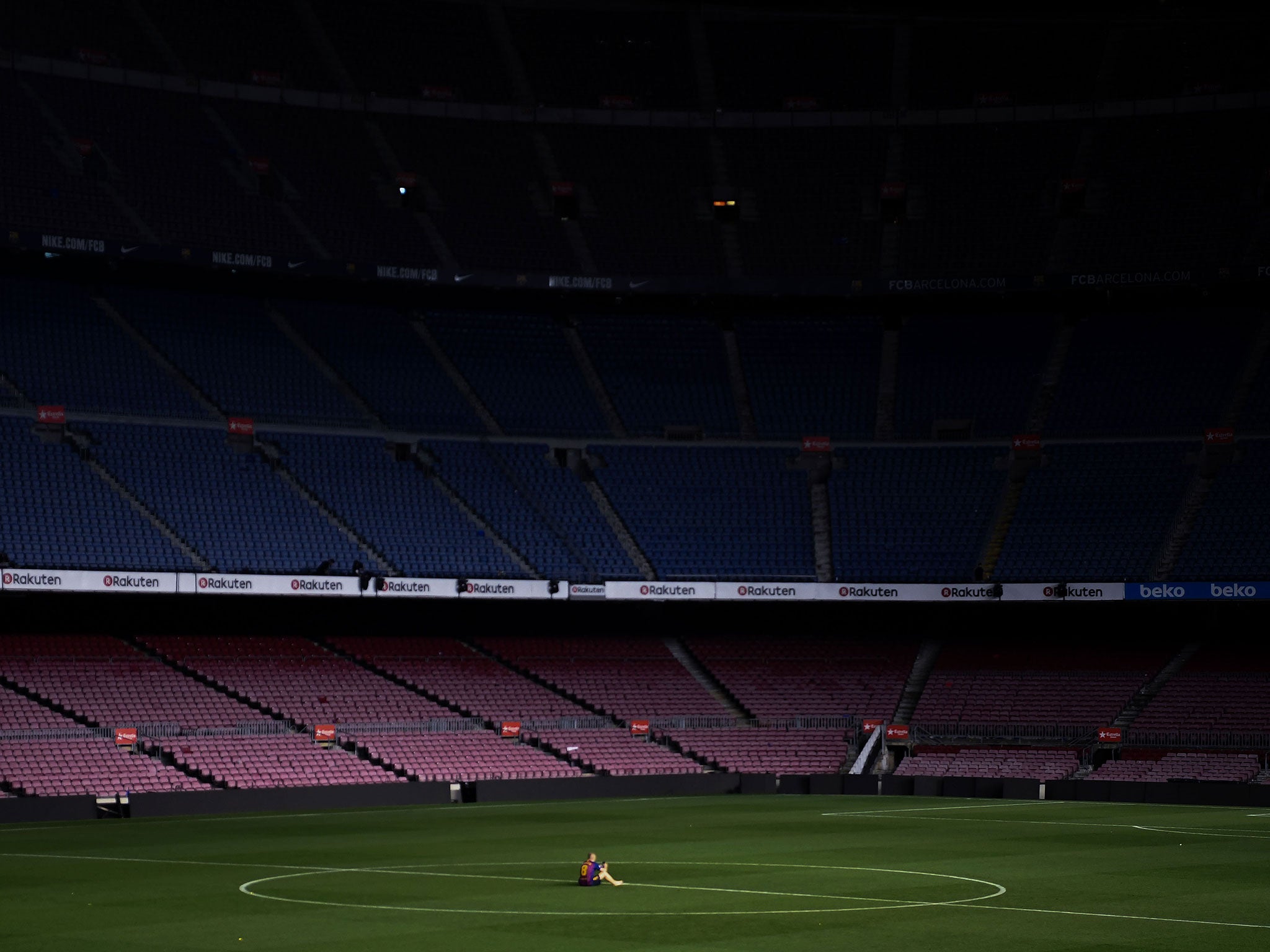 Iniesta left the Nou Camp for the final time