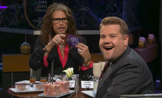 Aerosmith's Steven Tyler with James Corden on The Late Late Show