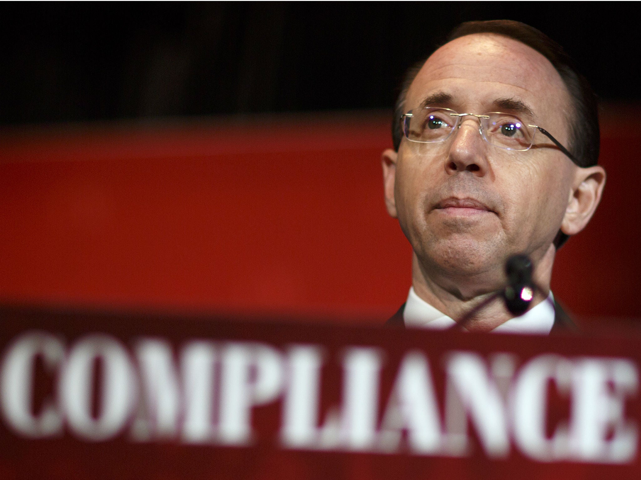 Deputy attorney general Rod Rosenstein said the Department of Justice would examine whether anyone sought to 'infiltrate or surveil participants in a presidential campaign for inappropriate purposes'