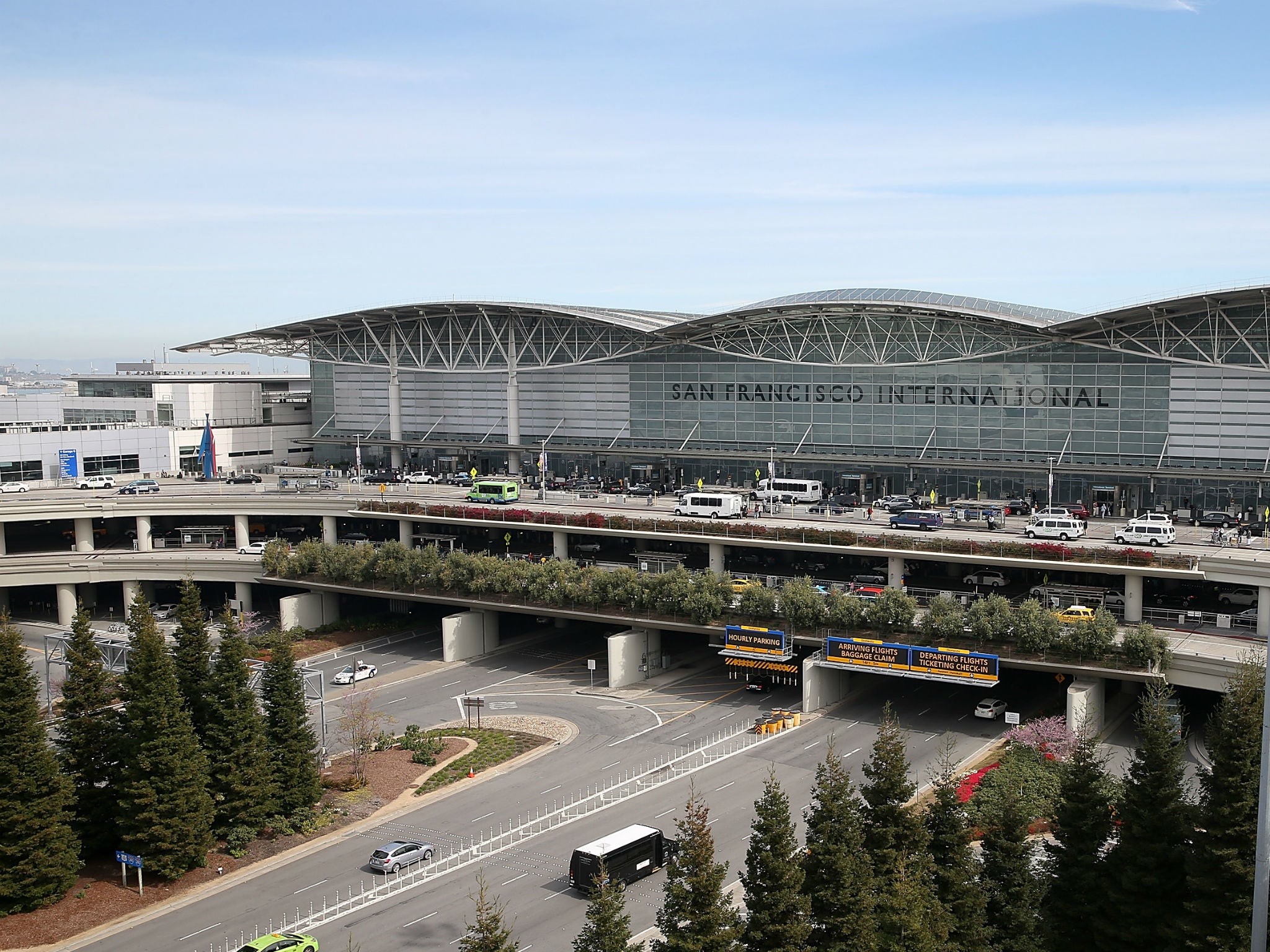 A view of the international terminal at San Francisco International Airport