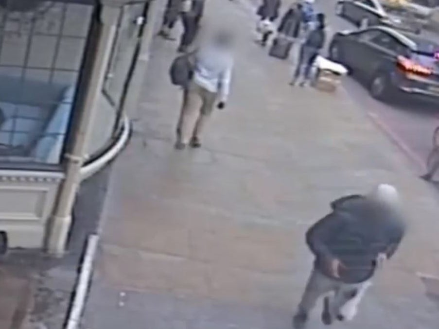 CCTV footage shows the moment a man was stabbed to death in the street in north London