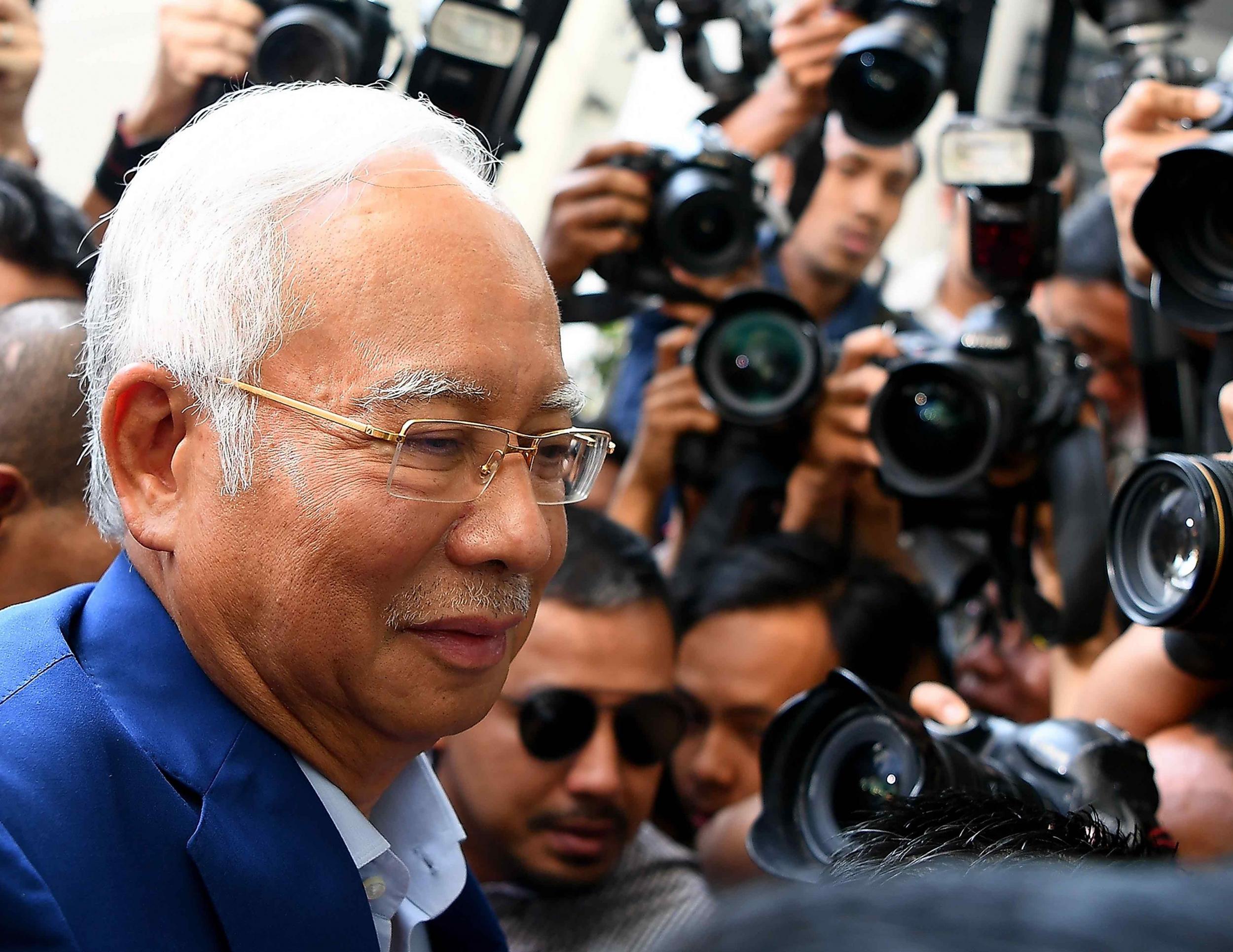 Former prime minister Najib Razak arrives at the Malaysian Anti-Corruption Commission (MACC) office
