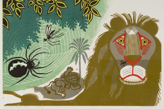 ‘Gnat and Lion’, taken from ‘Aesop’s Fables’