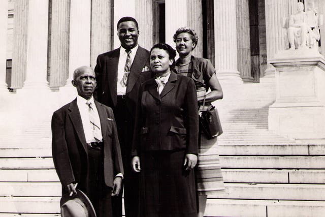 Dovey Johnson Roundtree, centre, at the Supreme Court in the 1950s