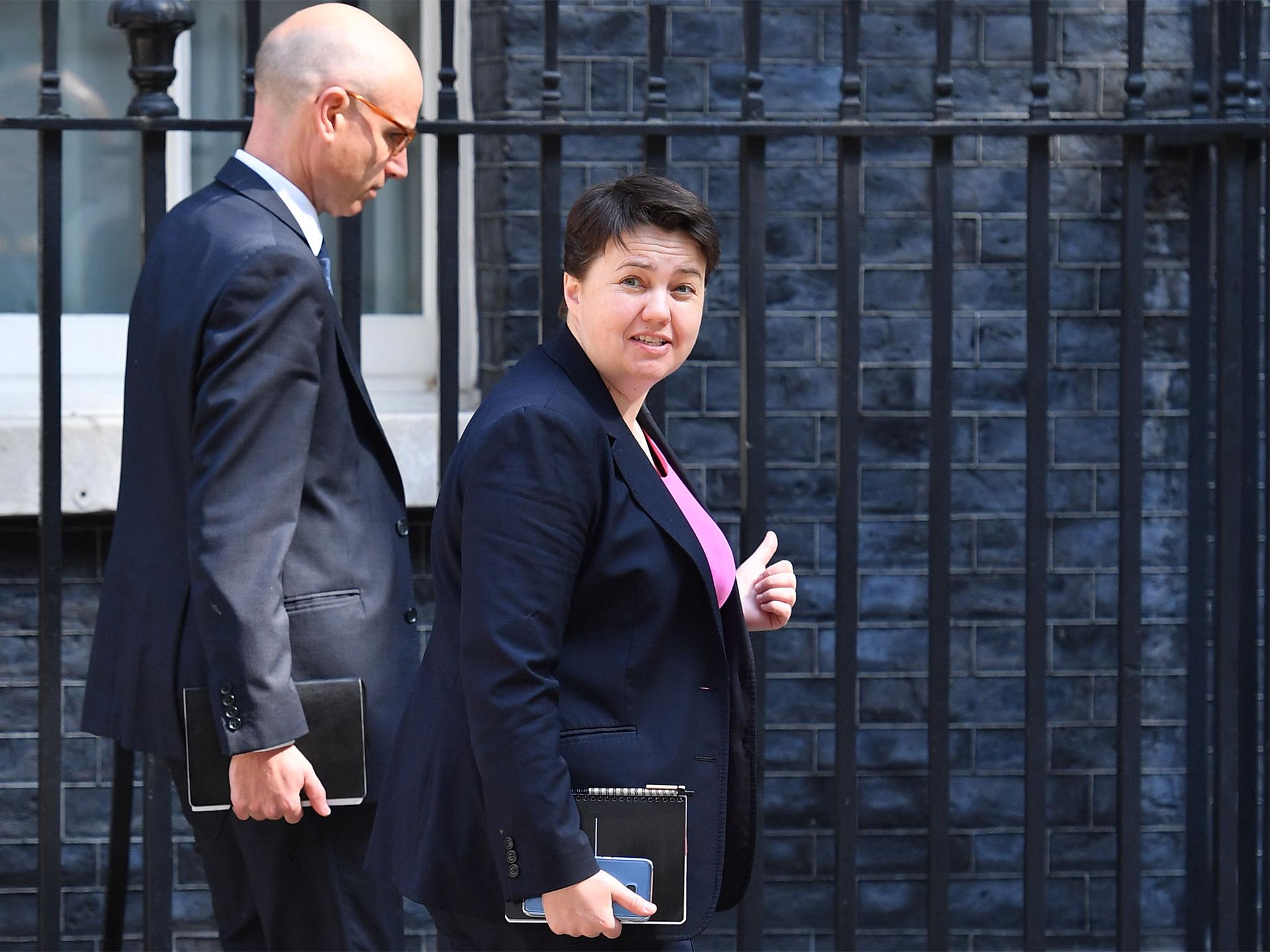 Davidson is professionally unusual, to put it mildly, in other ways: she is raising a family when she has a viable path to Downing Street