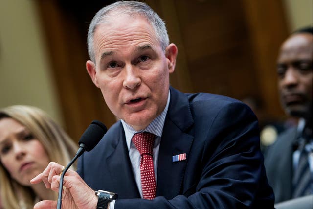 Environmental Protection Agency Administrator Scott Pruitt spoke at a summit on contaminated water from which several members of the press were barred.