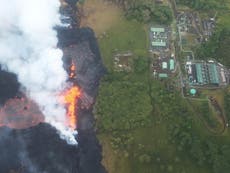 Fears of deadly gases as lava flows onto Hawaii power plant site