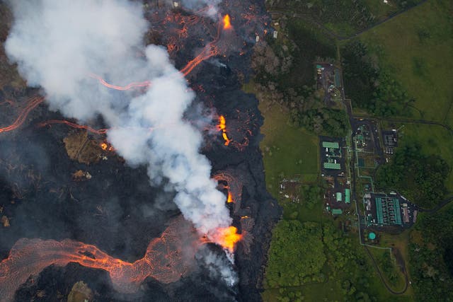 The ongoing eruption of Kilauea is the largest in decades, destroying more than 40 homes to date, and displacing thousands