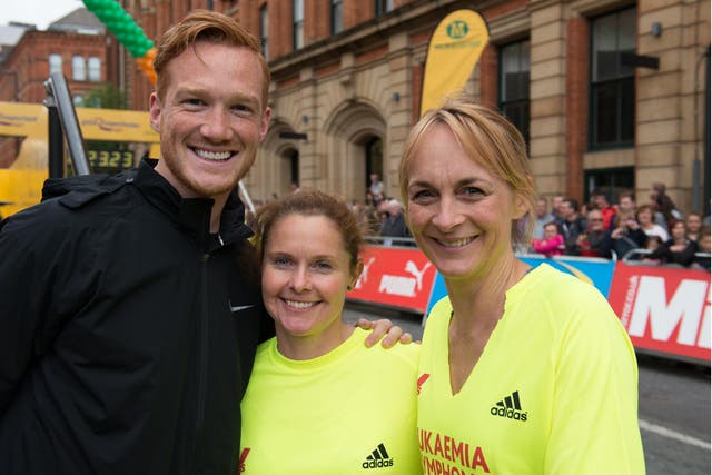 Louise Minchin (right), pictured with athlete Greg Rutherford, denied having an unfair advantage