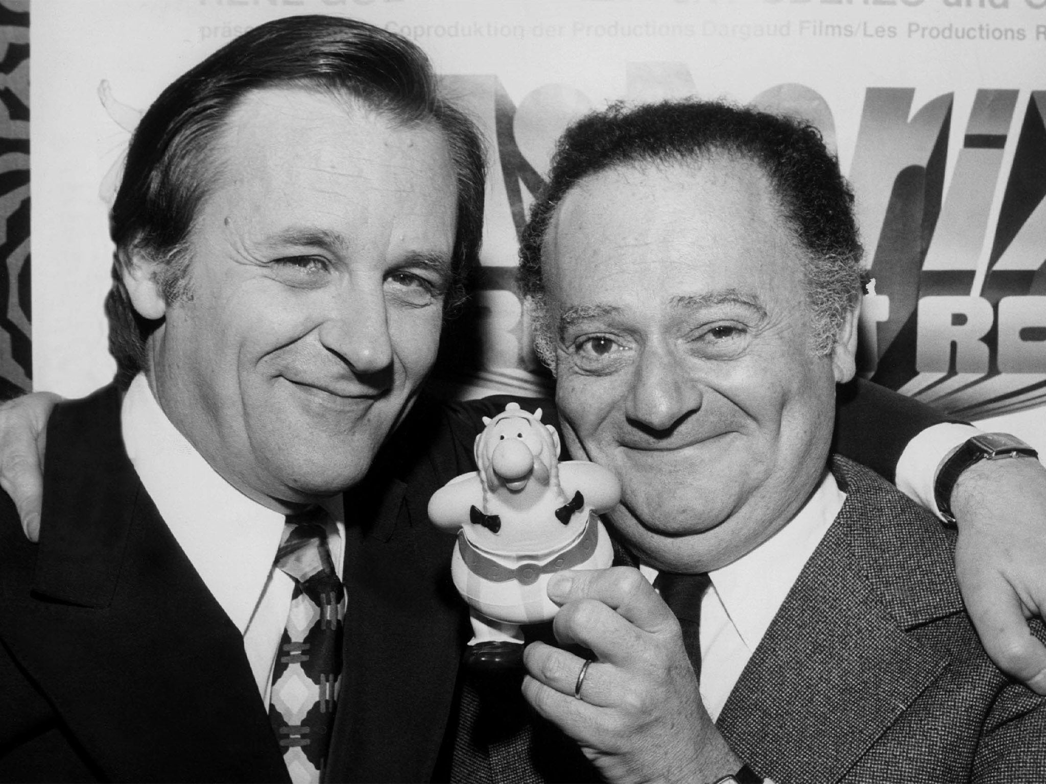 Rene Goscinny (right) with Asterix illustrator Albert Uderzo in 1976