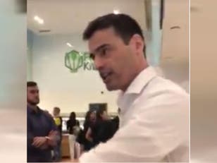 Mr Schlossberg was filmed threatening to call immigration enforcement on the workers