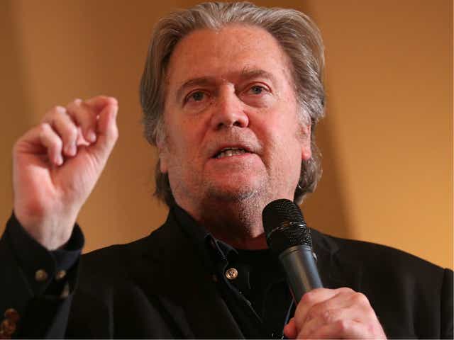 Mr Bannon also praised Tommy Robinson, weeks after revealing his plans for a pan-European populist movement