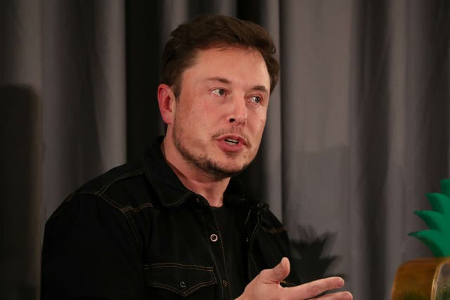 Elon Musk speaks at a community meeting in Los Angeles, California