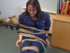 Woman 'gagged and taped to chair for challenging office sexism'