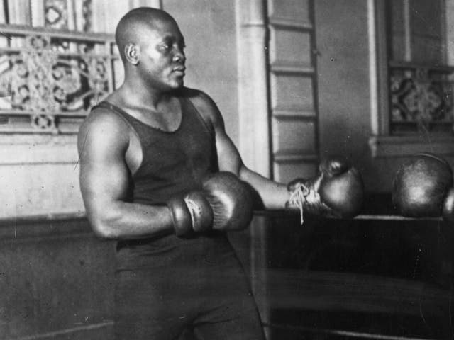 Jack Johnson in action sparring