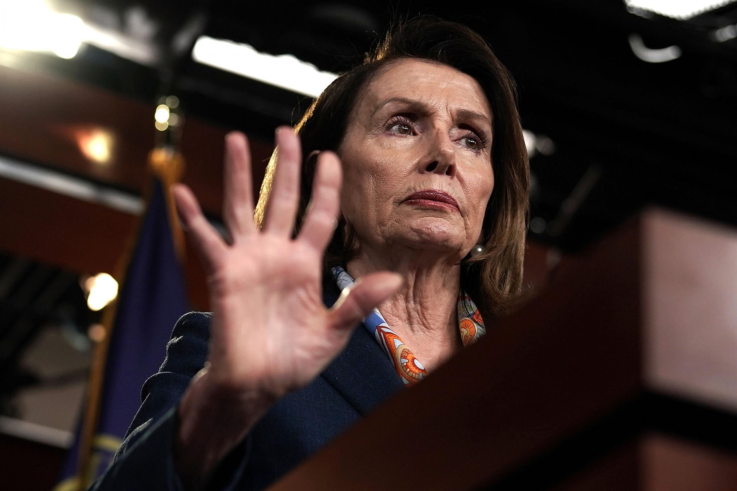 House Minority Leader Rep. Nancy Pelosi speaks during a weekly news conference