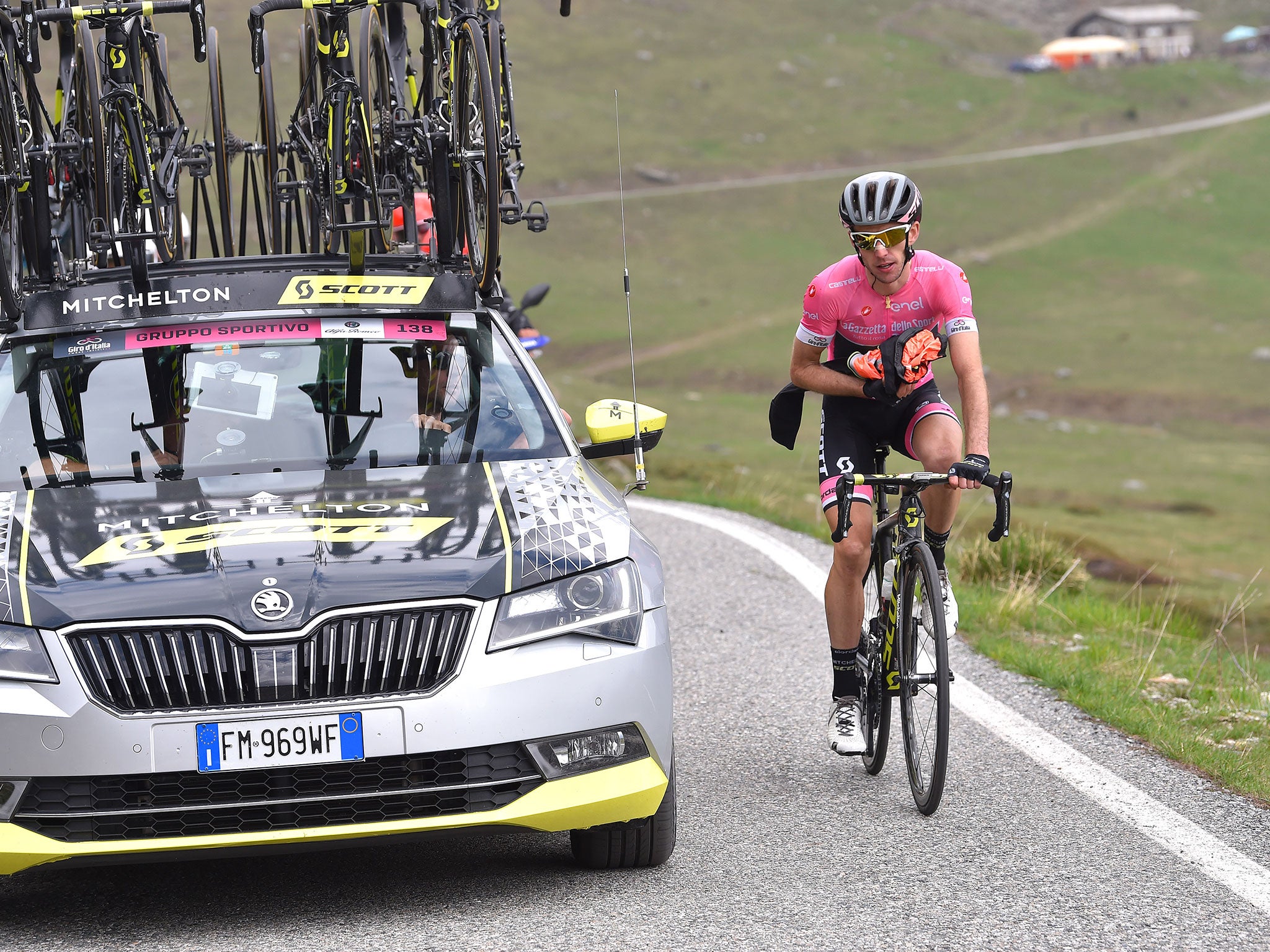 Simon Yates' hopes of claiming victory in the Giro d'Italia evaporated