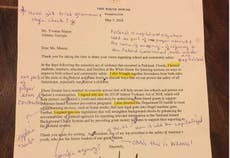 Retired English teacher corrects letter from Trump and sends it back