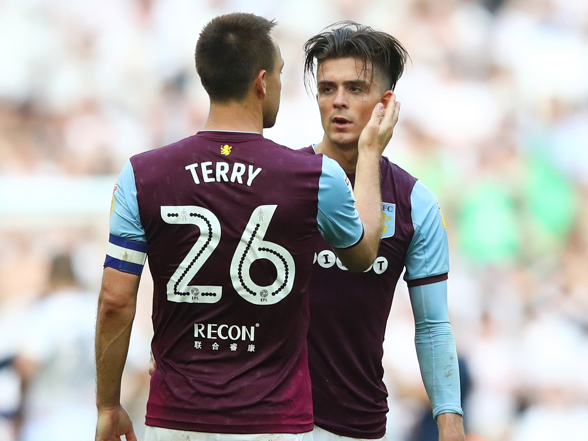 Terry and Grealish were left consoling one another in the middle of the pitch