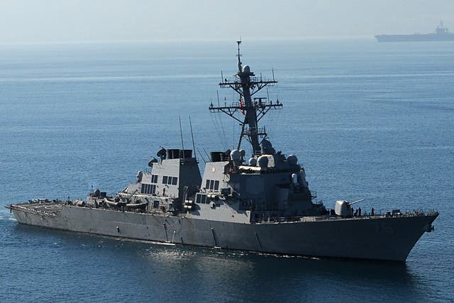 The USS Higgins was one of two vessels carrying out ‘routine and regular operations’ according to the US Pacific Fleet