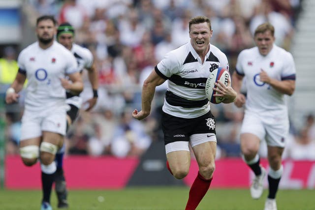 Ashton scored a hat-trick for the Barbarians against England last month