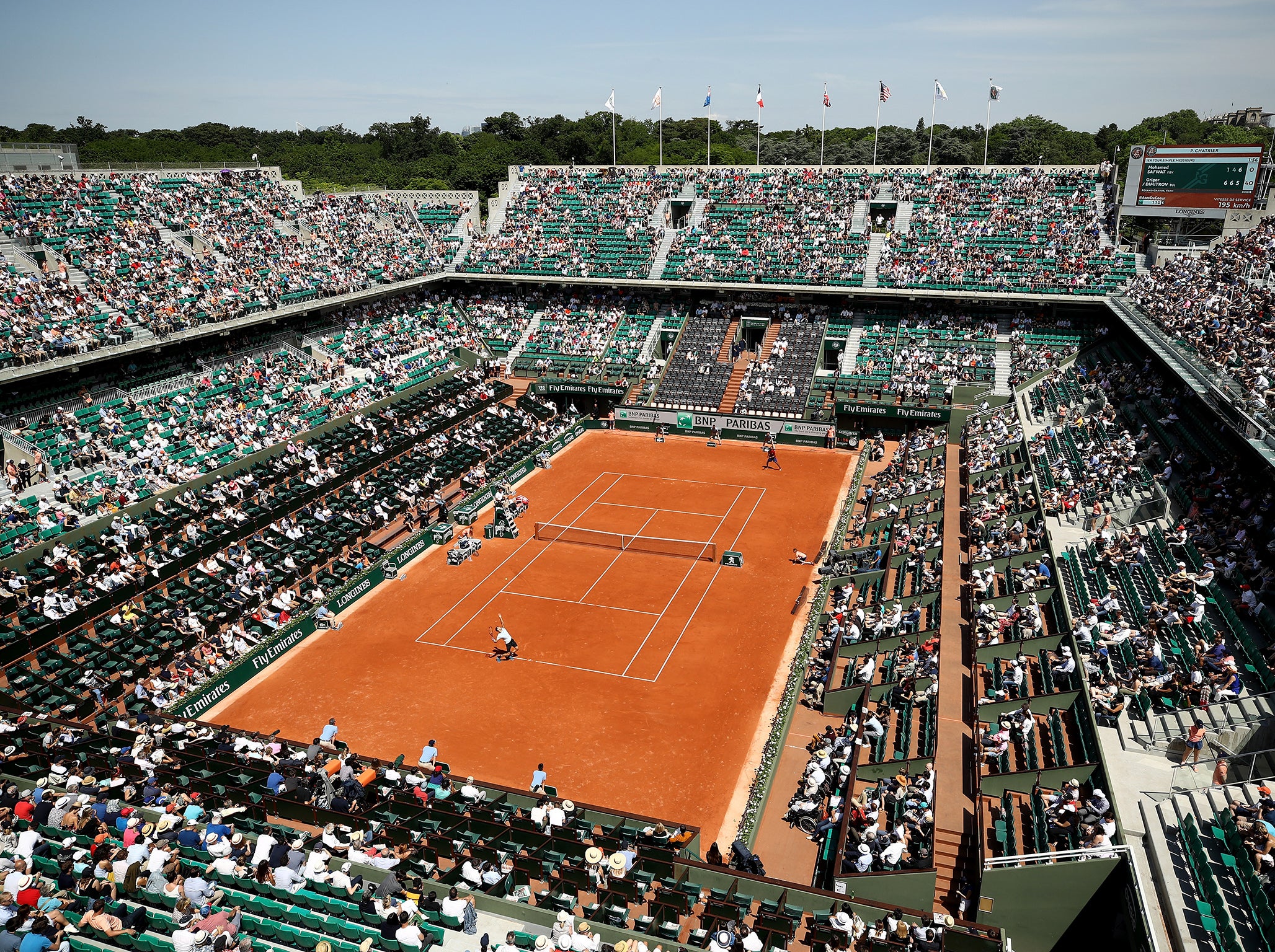 Court Philippe Chatrier at Roland-Garros (Getty )