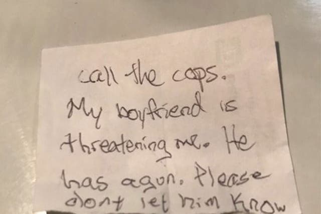 The note led to the arrest of convicted felon Jeremy Floyd