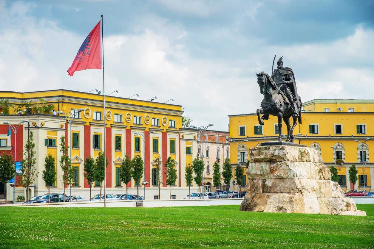Albania Skanderbeg Square in Tirana