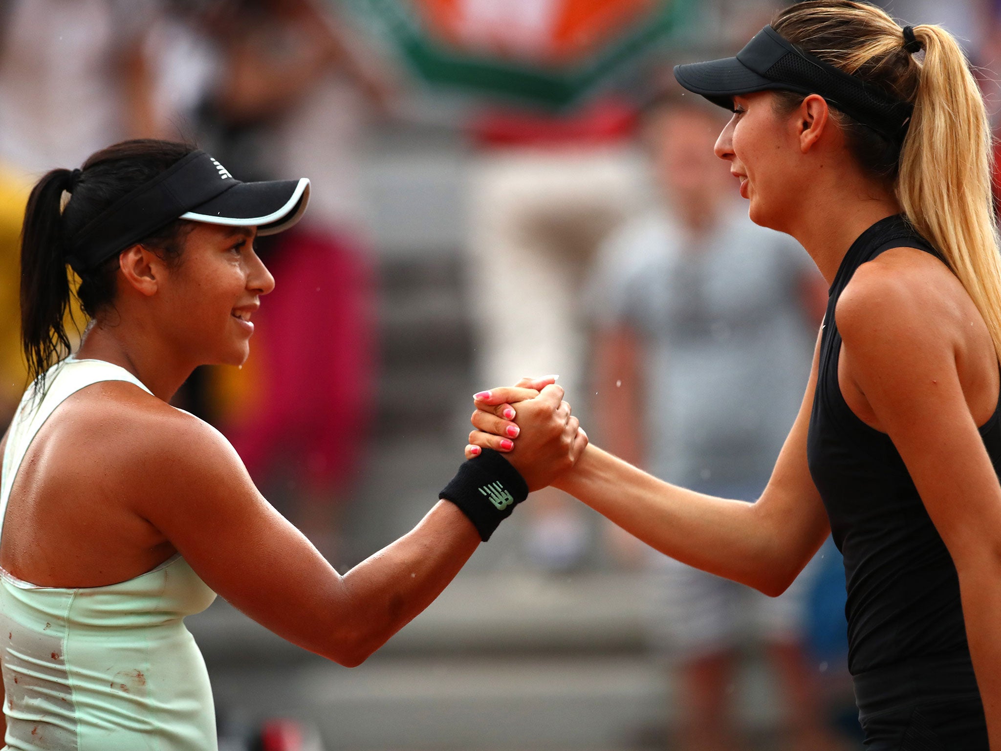 Watson is congratulated by Dodin after securing victory