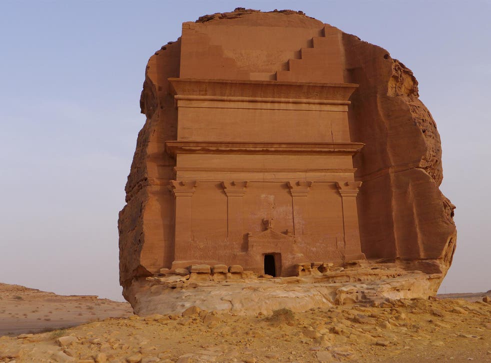 Mada'in Saleh, the archaeological site with the Nabatean tomb from the first century