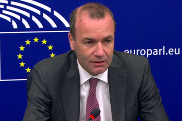 Manfred Weber, leader of the largest group in the European Parliament, has warned people not to 'point fingers' at Hungary's PM