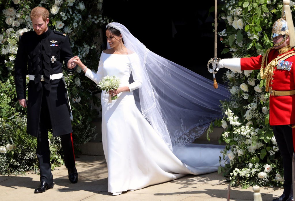 Meghan markle outlet wedding veil commonwealth