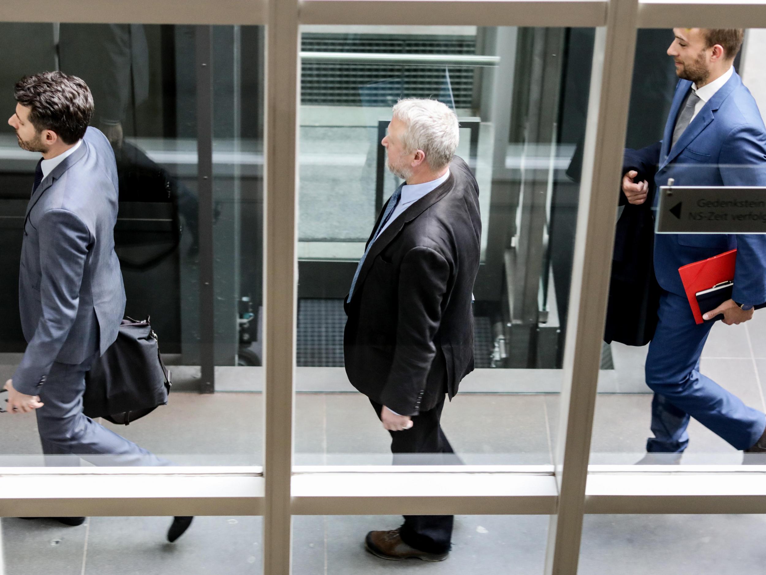 Richard Allan, Facebook’s vice president for public policy in Europe, leaving a meeting at Germany’s justice ministry in March