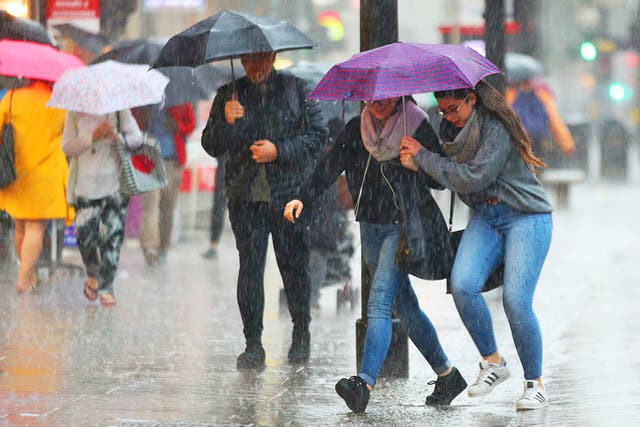 Parts of England could face heavy rainfall before temperatures rise again over the weekend