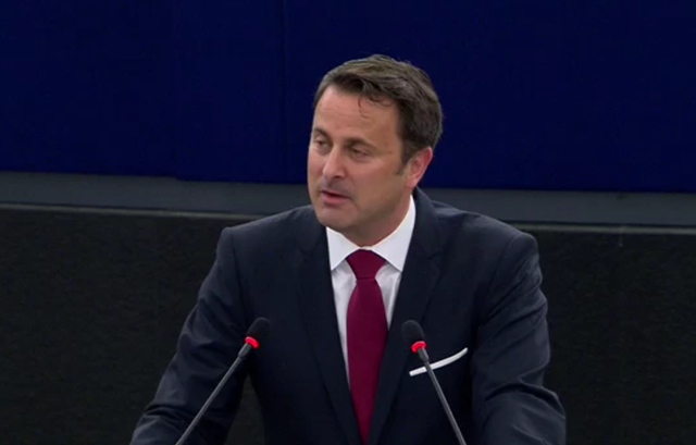The Luxembourgish PM speaks in the European Parliament